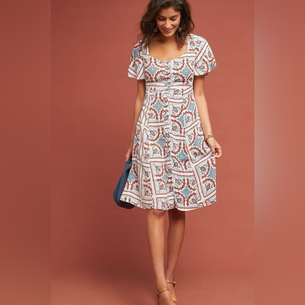Anthropologie Maeve Praslin Floral Buttondown Dress - Size 4 - $138